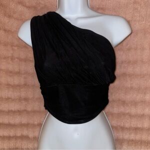 Black One-Shoulder Top